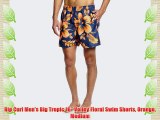 Rip Curl Men's Big Tropic 16 Volley Floral Swim Shorts Orange Medium