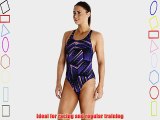 Speedo Women's Allover Power Back Print 3 Swimsuit - Navy/Violet/Ignite 40 Inch