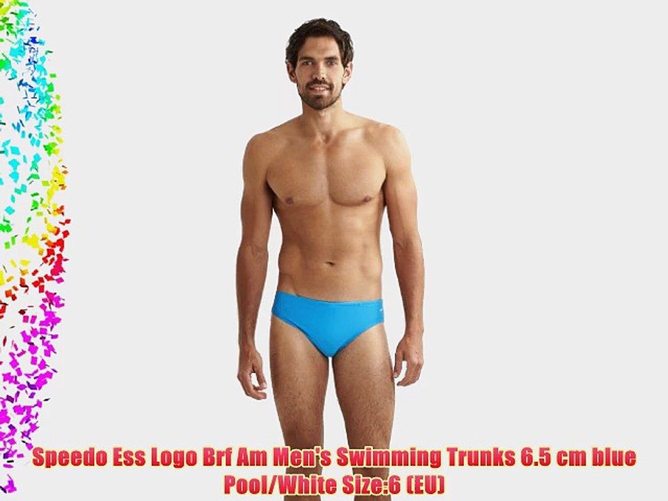 Speedo Ess Logo Brf Am Men's Swimming Trunks 6.5 cm blue Pool/White Size:6 (EU)