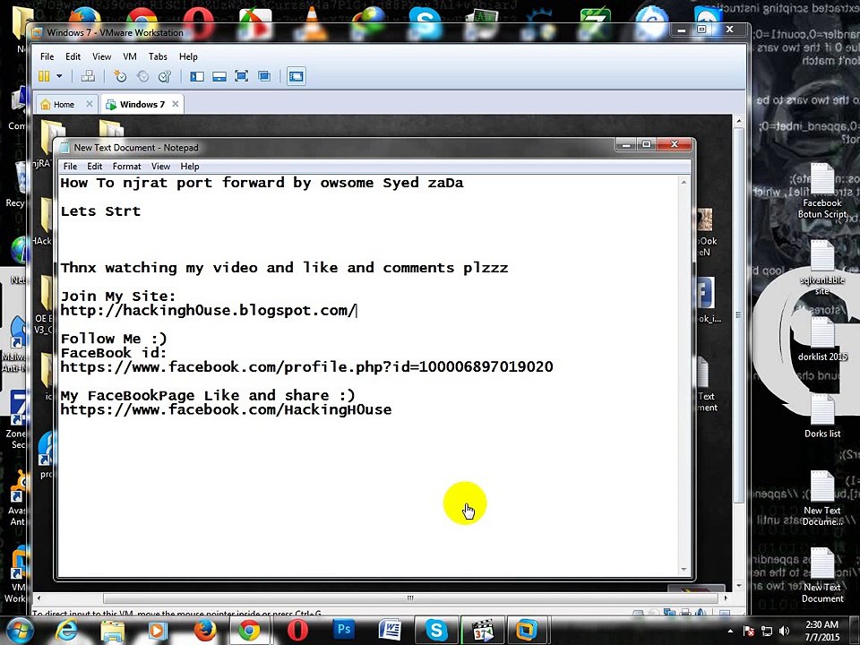 How To Njrat Port Forward By Owsome Syed ZaDa