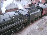 Britannia 70013 Oliver Cromwell steam loco at Grimsby Town 28 02 09