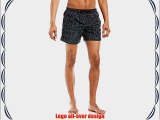 Emporio Armani Intimates Men's Allover Logo Swim Shorts Black X-Large (Manufacturer Size:52)