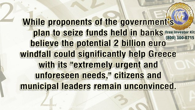 Greece Confiscates Citizens’ Cash to Cover Debt Obligations