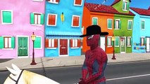 Spiderman Yankee Doodle Went To Town Nursery Rhymes for Children | Spiderman 3D Cartoons Rhymes
