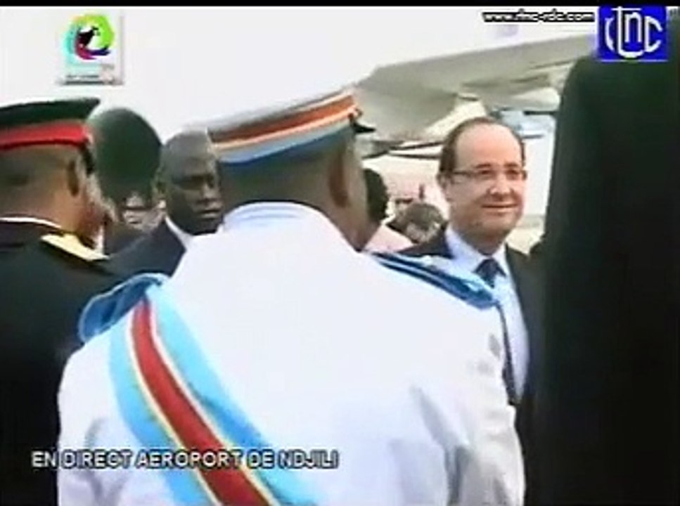 L'ARRIVÉE DE FRANÇOIS HOLLANDE À KINSHASA POUR LA FRANCOPHONIE