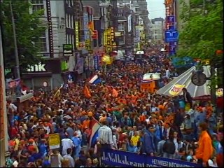 Feestvreugde in Amsterdam na overwinning EK - 1988