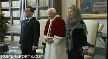 El presidente ruso Dmitri Medvédev visita al Papa en el Vaticano