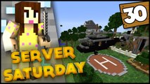 HELICOPTER LANDING!  - Minecraft SMP: Server Saturday 1.8 - Ep  30 -