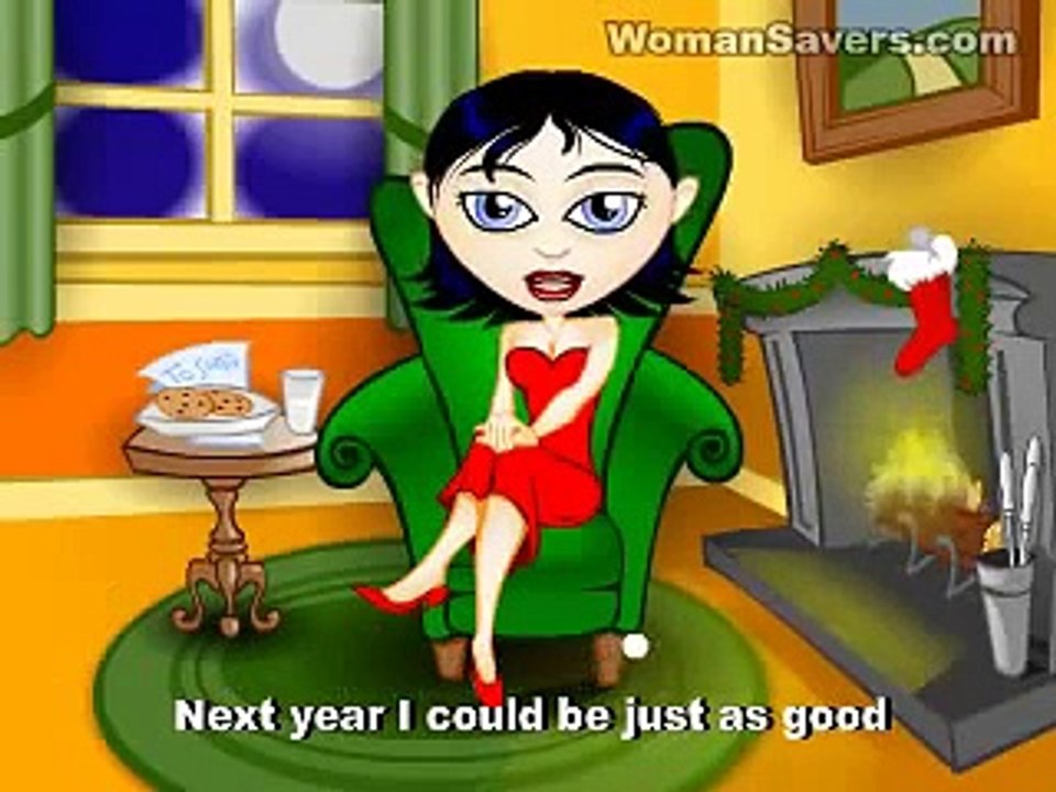 Christmas Carol Cartoon Comedy for Woman sung to Tune of Santa Baby