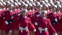 Precision Marching Girls Chinese Army March Past