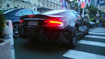 Growling Aston Martin DBS Startup in Monaco