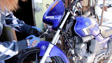 YAMAHA YBR 125 - Установка гофр на передние амортизаторы!