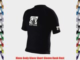 Body Glove Mens Short Sleeve Wetsuit Rash Vest (Black Medium)