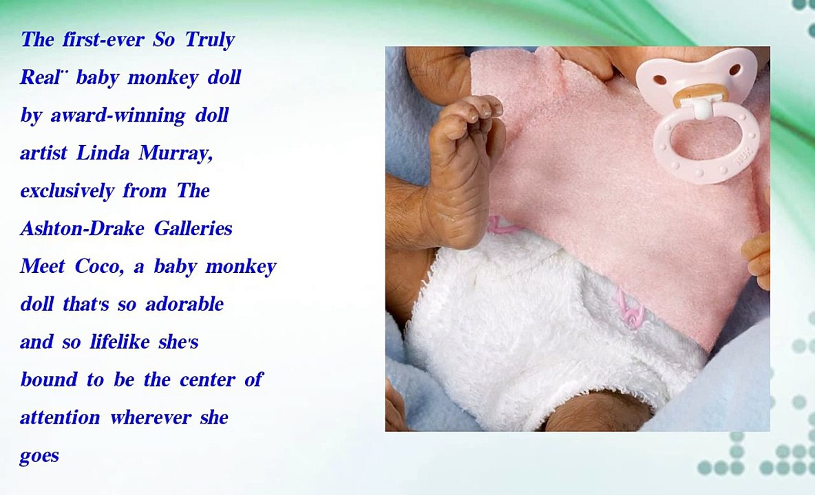 Coco So Truly Real Baby Monkey Doll by Ashton Drake