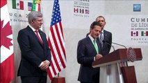 President Obama Delivers Remarks with President Peña Nieto and Prime Minister Harper