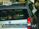 Papa Francisco llegó a la Nunciatura para pasar su segunda noche en Ecuador