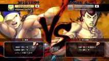 USF4 - Kazunoko (Yun) vs Fuudo (Fei Long) - TL4A Round3 Battle10