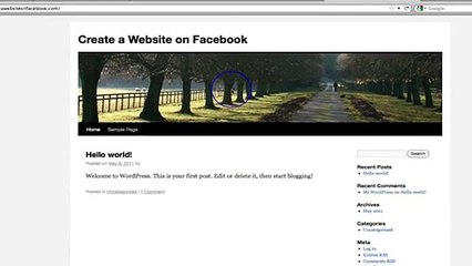 Create a Website on Facebook Part 6 - Install our WP Theme - Video Dailymotion