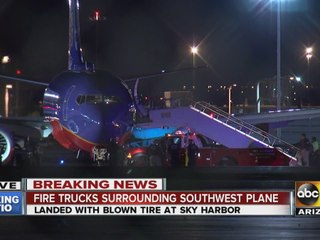 Southwest Airlines Flight 211 lands safely with blown tire at Sky Harbor