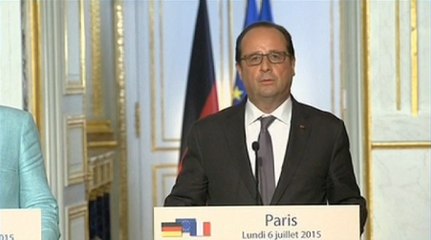 Hollande : «Nous respectons le vote des Grecs car l'Europe, c'est la démocratie»