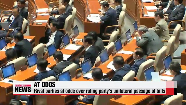 Rival parties at odds over ruling party's unilateral passage of bills