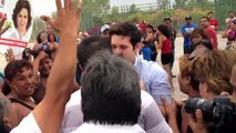 Priistas golpean a manifestantes en Parque las Maravillas en la visita de Peña Nieto a Saltillo