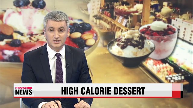 Korean traditional summer dessert Bingsu contains high calories