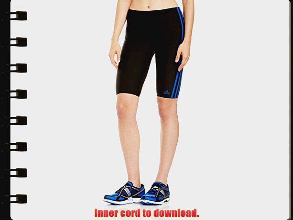 adidas Men's Infinitex 3-Stripes Long Length Boxer - Black/Blue Beauty Size 8