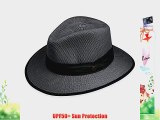 Wallaroo Men's Havana UV Sun Hat - UPF50  Sun Protection (Adjustable) - DARK GREY L/XL