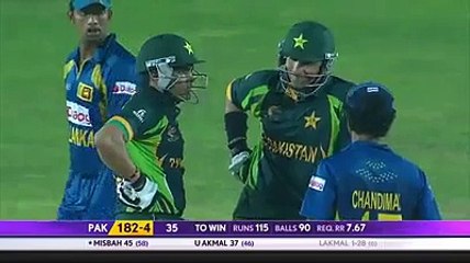 Suranga Lakmal and Umar Akmal exchanged few words during the game in the 1st ODI of Asia Cup