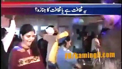 girls and boys dancing in pakistani university