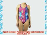 Speedo Endurance Plus Allover Digital Leaderback Ladies Swimsuit Size- 36