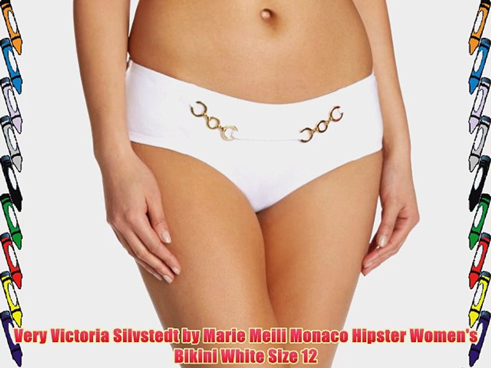 Very Victoria Silvstedt by Marie Meili Monaco Hipster Women's Bikini White Size 12