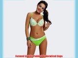 Ladies Stars Design Deep Plunge Underwired Bikini Set Womens Swimwear Italian Fabric