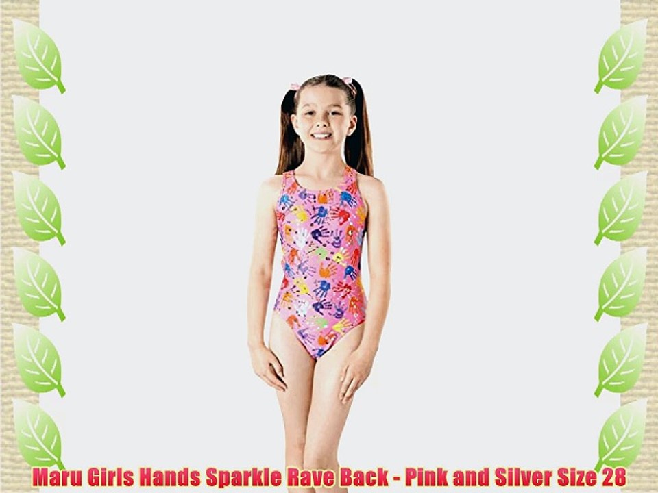 Maru Girls Hands Sparkle Rave Back - Pink and Silver Size 28