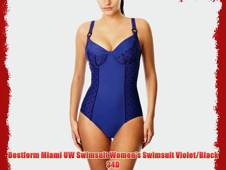 Bestform Miami UW Swimsuit Women's Swimsuit Violet/Black 34D