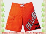 Billabong Boys Resistance Swim Shorts Neo Orange 10 Years