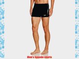 SPEEDO Men's Placement Aquashorts/Swimming Trunks in Black/Chill Blue/USA Charcoal Black Black/Chill