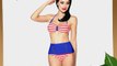 jowiha Vintage Retro 50s Bandeau Bikini in Black/White or Blue/Red/White Cup Size B Sizes S-XL