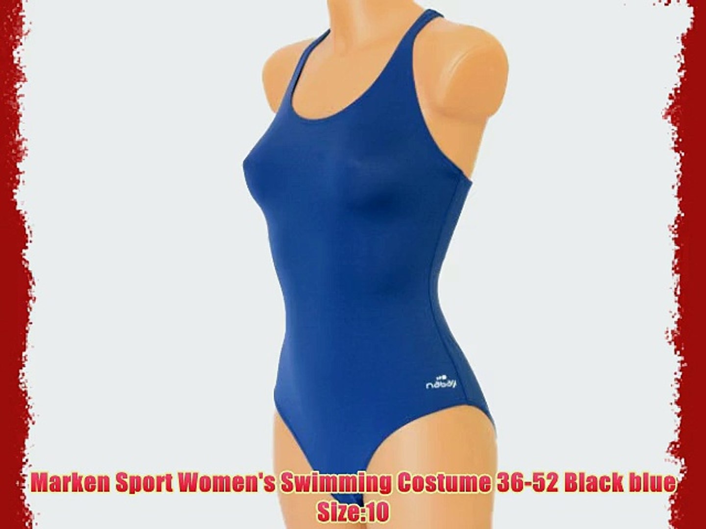 black sports swimming costume