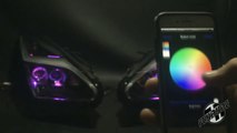 2015 Nissan GTR Matte Black LED Headlights w/ RGB Demon Eyes and Angel Eyes