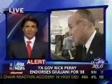 Texas Gov. Rick Perry Endorses Rudy For President