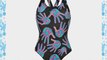 Speedo Womens AO Powerback Swimming Costume Swimsuit One Piece Blk/Adria/Ecsta 6 (XXS)