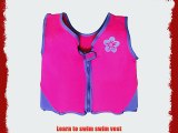 Swimfree Girls Pink/Purple Swim Vest Learn-To-Swim Floatation Jackets Size Small For Kids Age