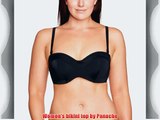 panache Women's Isobel Bandeau Full Cup Plain Bikini Top Black 38E