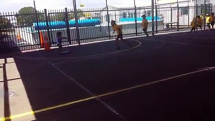 Picking up the girls from school 2015