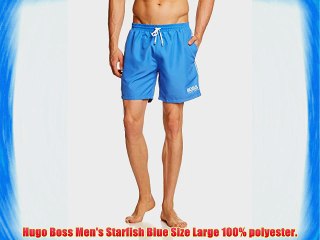 Hugo Boss Men's Starfish Blue Size Large 100% polyester.