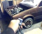 VW Golf Mk1 on air ride