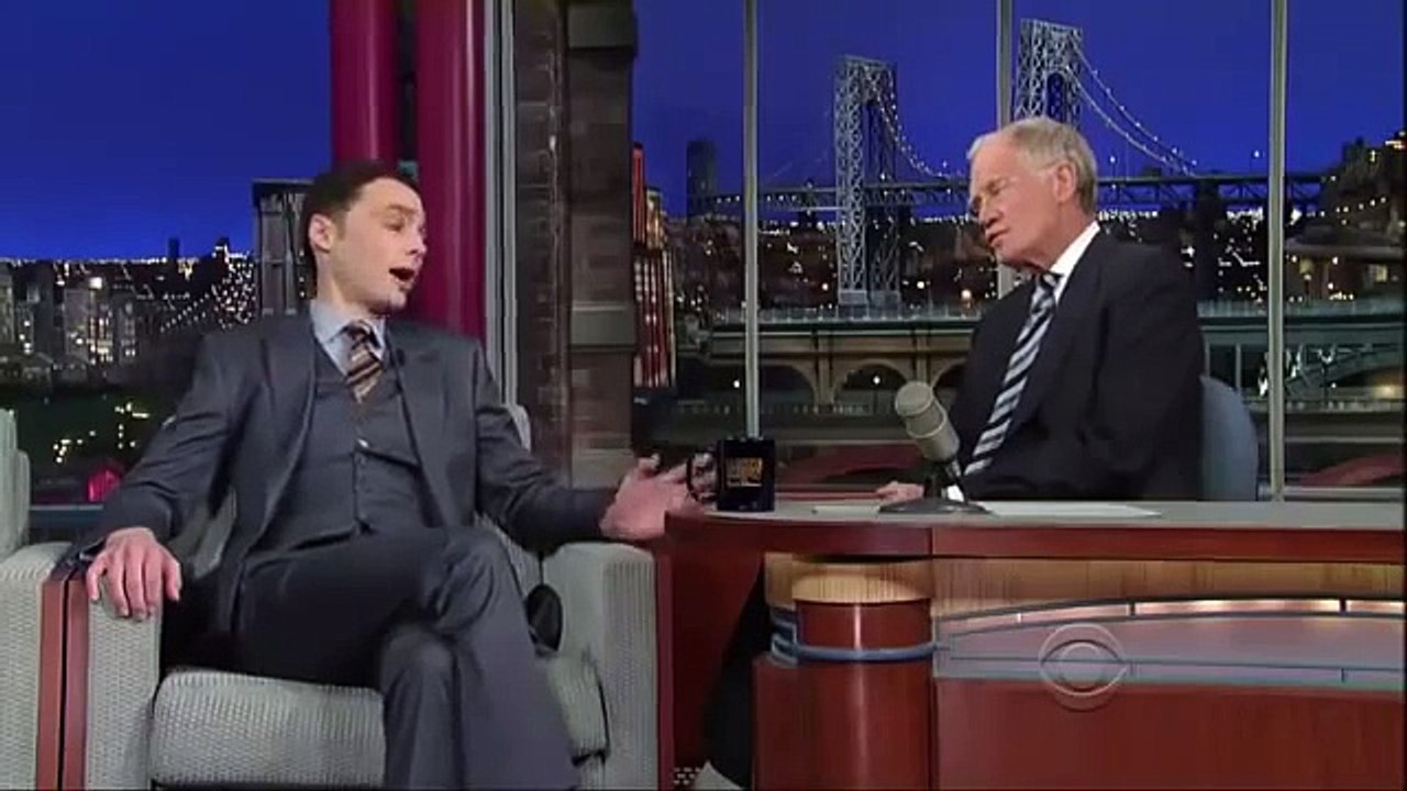Jim Parsons Sheldon big bang theory Late night Show David Letterman 2013