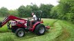 Mahindra Tractor  Mowing 1st Cut Hay 2013